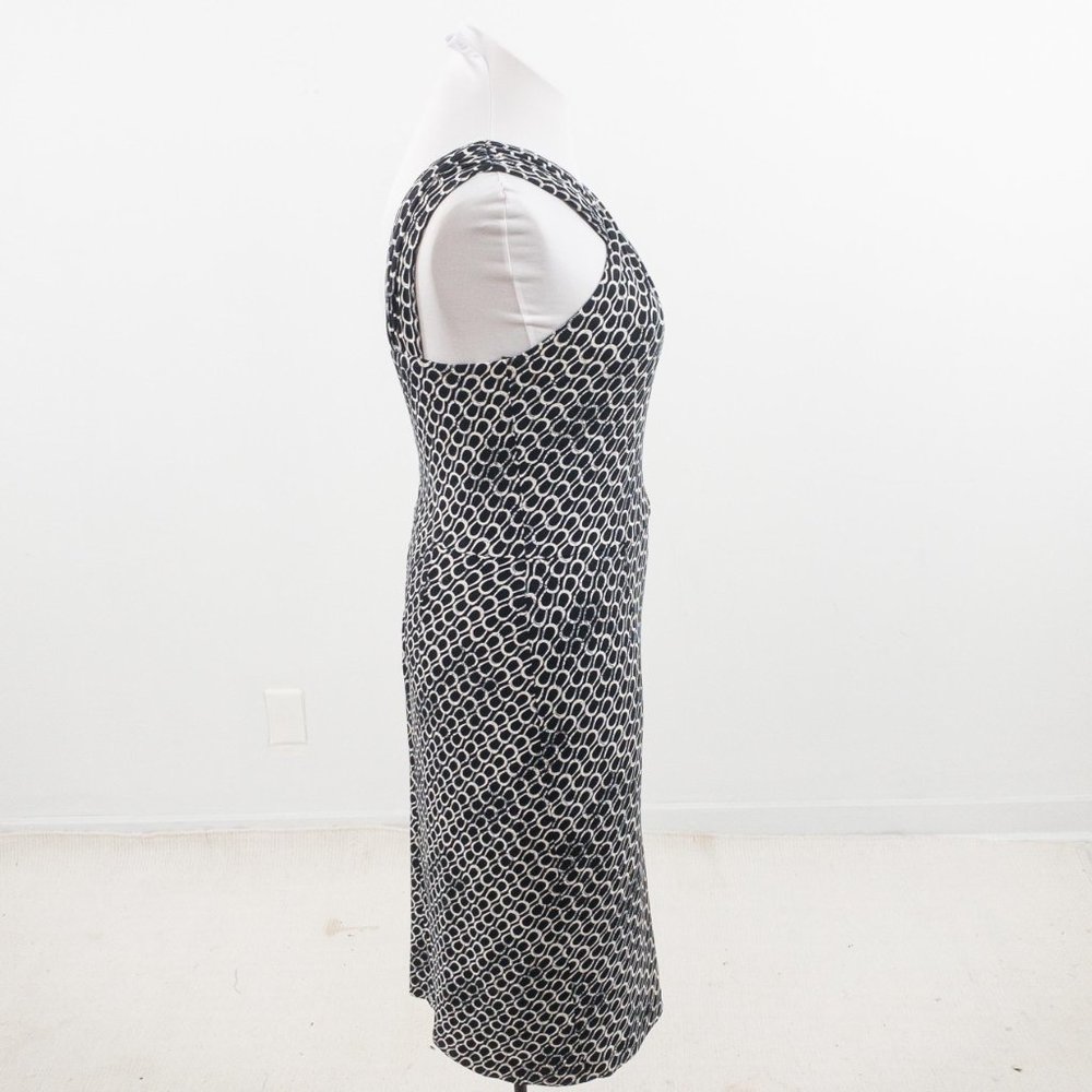 David Meister L Geometric Print Midi Dress Black - Picture 6 of 9